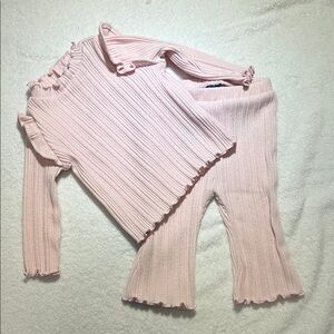 🩷5/$25 Old Navy Pink Ribbed Knit Outfit 3-6M